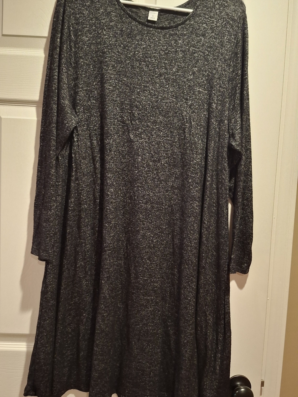 Old Navy Long Sleeve Swing Dress in Charcoal Heather